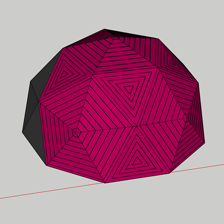 LED dome layout options - 3D model in Sketchup