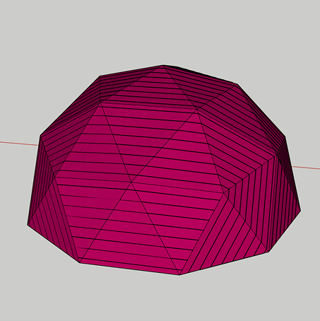 LED dome layout options - 3D model in Sketchup