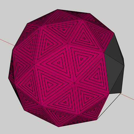 LED dome layout options - 3D model in Sketchup