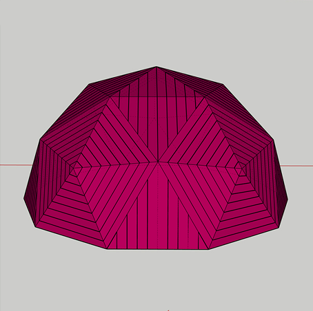 LED dome layout options - 3D model in Sketchup