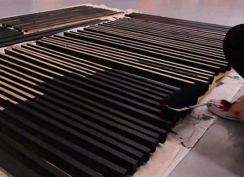 Painting geodesic dome struts